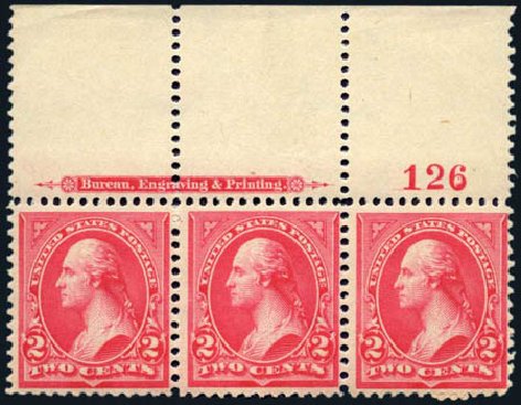 Cost of US Stamp Scott Catalogue #266: 2c 1895 Washington. Harmer-Schau Auction Galleries, Aug 2011, Sale 90, Lot 1410