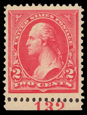 Prices of US Stamp Scott Cat. 266: 1895 2c Washington. Daniel Kelleher Auctions, Aug 2012, Sale 631, Lot 971