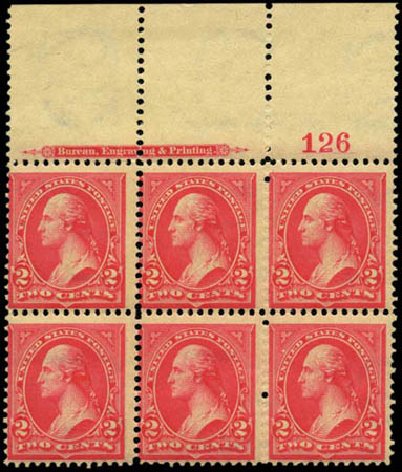 US Stamp Value Scott Cat. # 266: 2c 1895 Washington. Harmer-Schau Auction Galleries, Feb 2012, Sale 92, Lot 1034