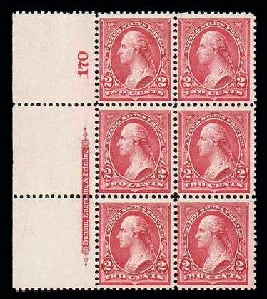Prices of US Stamp Scott Cat. #266 - 1895 2c Washington. Matthew Bennett International, Dec 2007, Sale 325, Lot 1802