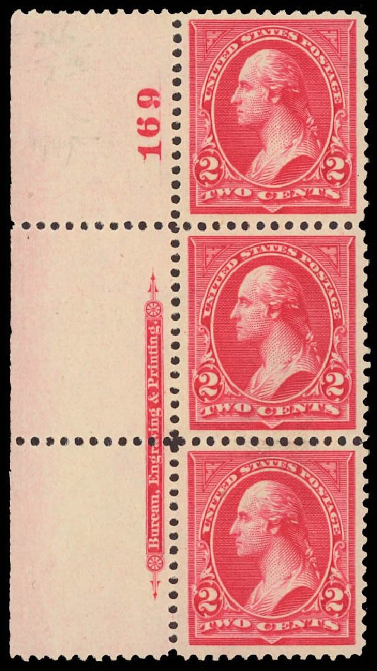 US Stamp Value Scott Catalogue # 266 - 1895 2c Washington. Daniel Kelleher Auctions, Aug 2012, Sale 631, Lot 973