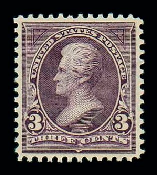 Values of US Stamp Scott Catalog 268: 3c 1895 Jackson. Matthew Bennett International, Jun 2007, Sale 319, Lot 1287