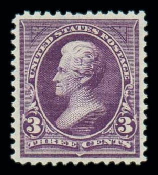 Prices of US Stamp Scott Cat. # 268: 3c 1895 Jackson. Matthew Bennett International, Oct 2007, Sale 320, Lot 517