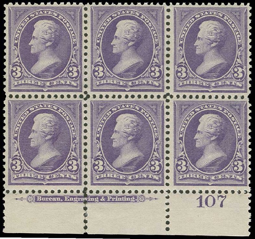 US Stamp Prices Scott Cat. #268 - 1895 3c Jackson. H.R. Harmer, Jun 2013, Sale 3003, Lot 1170