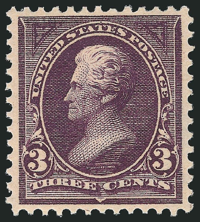 US Stamps Value Scott 268: 3c 1895 Jackson. Robert Siegel Auction Galleries, Nov 2012, Sale 1034, Lot 250