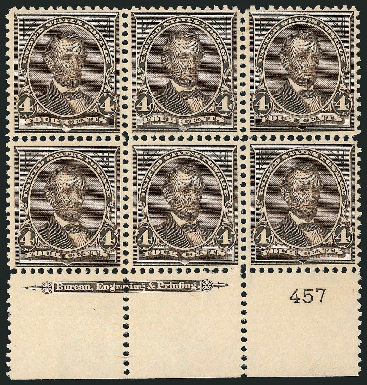 Price of US Stamps Scott 269: 1895 4c Lincoln. Robert Siegel Auction Galleries, Nov 2014, Sale 1084, Lot 3597