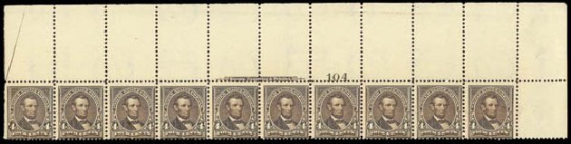 Cost of US Stamps Scott Catalogue # 269 - 4c 1895 Lincoln. Daniel Kelleher Auctions, Aug 2012, Sale 631, Lot 978