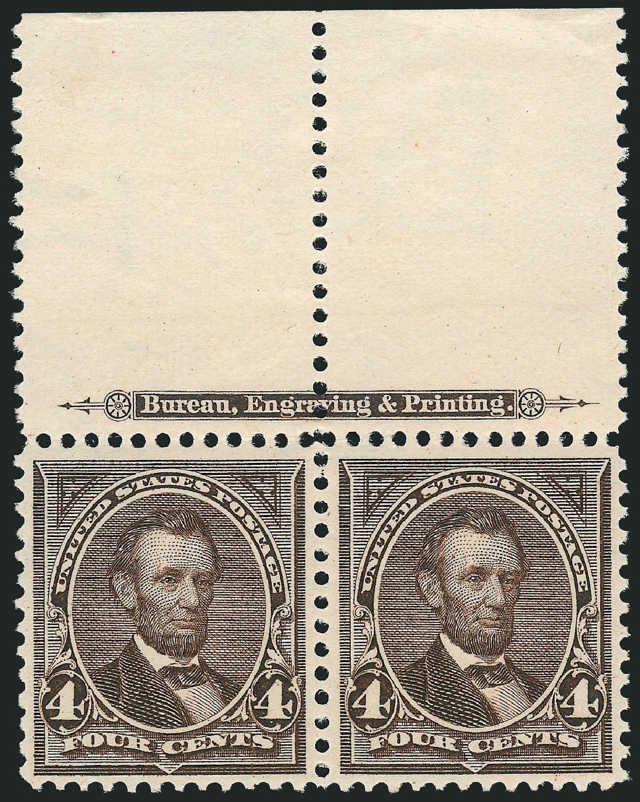 Values of US Stamps Scott Cat. #269 - 4c 1895 Lincoln. Robert Siegel Auction Galleries, Mar 2014, Sale 1067, Lot 1268
