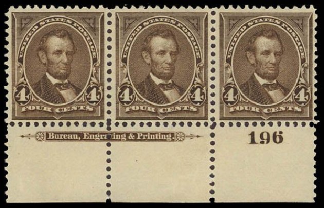 Cost of US Stamp Scott Catalog # 269 - 4c 1895 Lincoln. Daniel Kelleher Auctions, Sep 2013, Sale 639, Lot 3360