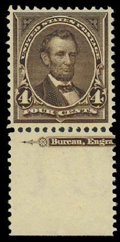 Price of US Stamps Scott Catalogue #269: 1895 4c Lincoln. Daniel Kelleher Auctions, Oct 2011, Sale 626, Lot 261