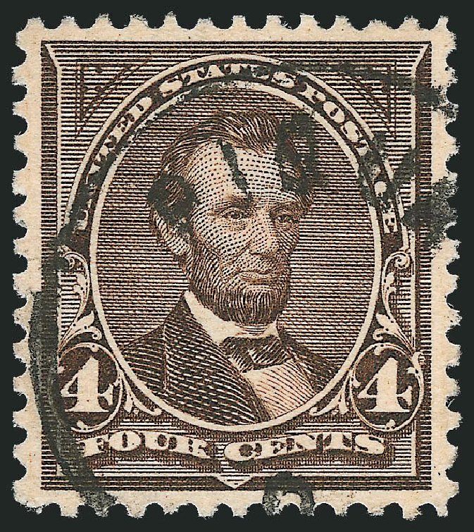 US Stamp Value Scott Catalog # 269: 1895 4c Lincoln. Robert Siegel Auction Galleries, Oct 2012, Sale 1032, Lot 3384