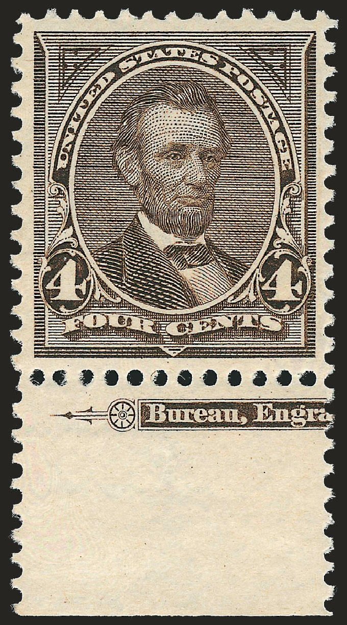 US Stamps Price Scott Cat. # 269 - 4c 1895 Lincoln. Robert Siegel Auction Galleries, Dec 2008, Sale 967, Lot 4434