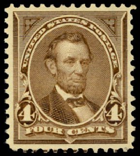 Values of US Stamp Scott Catalogue # 269: 4c 1895 Lincoln. Daniel Kelleher Auctions, Mar 2014, Sale 648, Lot 2115