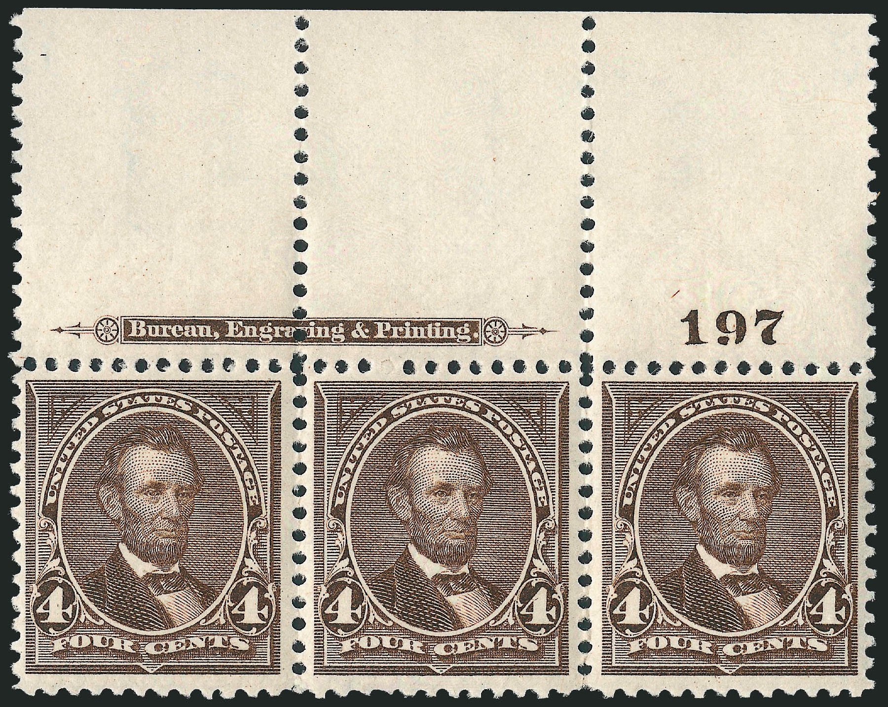 US Stamp Price Scott #269: 4c 1895 Lincoln. Robert Siegel Auction Galleries, Dec 2008, Sale 967, Lot 4435