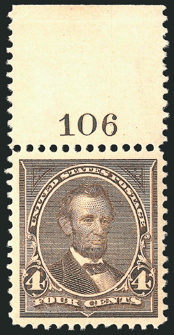 US Stamps Values Scott Cat. # 269: 1895 4c Lincoln. Robert Siegel Auction Galleries, Sep 2009, Sale 976, Lot 1765