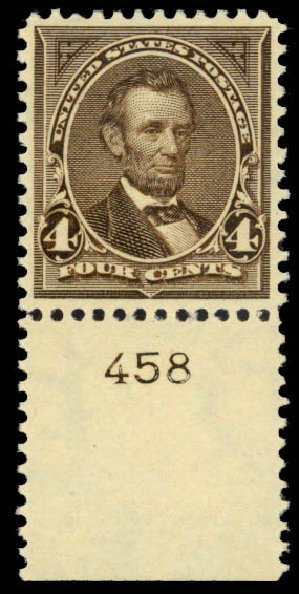 Costs of US Stamps Scott Cat. #269 - 4c 1895 Lincoln. Daniel Kelleher Auctions, Mar 2013, Sale 635, Lot 382