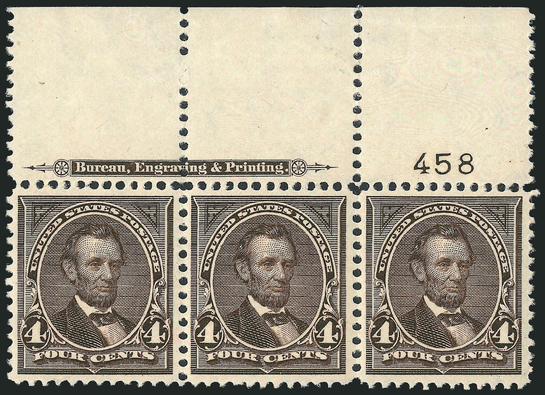 US Stamps Prices Scott Cat. 269 - 4c 1895 Lincoln. Robert Siegel Auction Galleries, Dec 2011, Sale 1017, Lot 672