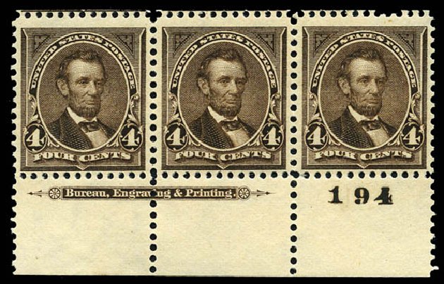 US Stamps Price Scott Catalogue # 269 - 1895 4c Lincoln. Matthew Bennett International, Mar 2012, Sale 344, Lot 4453