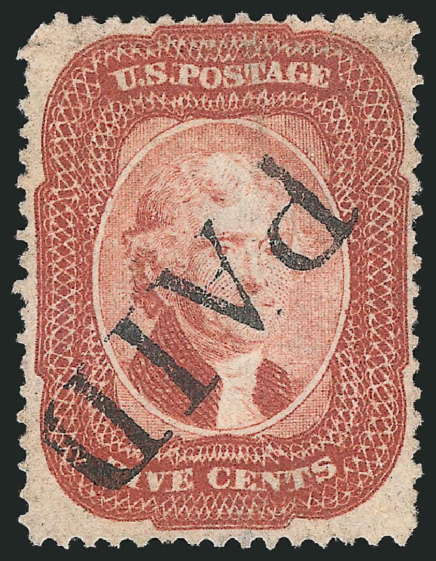 Costs of US Stamps Scott Catalogue # 27: 5c 1858 Jefferson. Robert Siegel Auction Galleries, Oct 2014, Sale 1082, Lot 347
