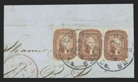 Price of US Stamp Scott #27 - 1858 5c Jefferson. Spink Shreves Galleries, Jul 2012, Sale 140, Lot 87