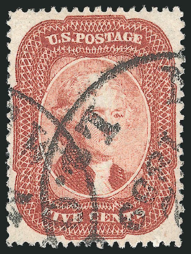 US Stamps Values Scott Catalogue #27: 5c 1858 Jefferson. Robert Siegel Auction Galleries, Jun 2012, Sale 1024, Lot 68