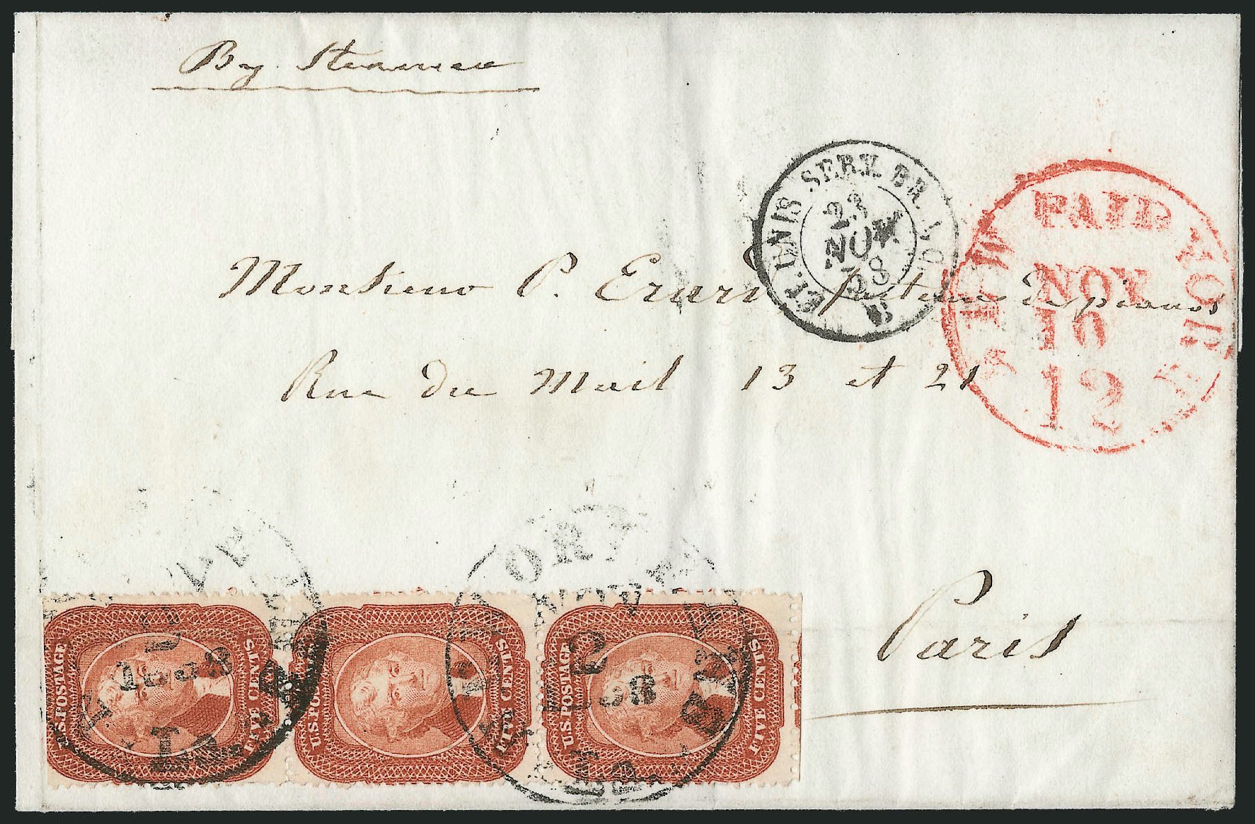 Prices of US Stamp Scott # 27: 5c 1858 Jefferson. Robert Siegel Auction Galleries, Dec 2010, Sale 1002, Lot 3769