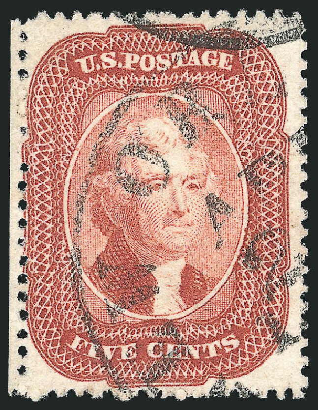 Costs of US Stamps Scott Catalogue #27: 5c 1858 Jefferson. Robert Siegel Auction Galleries, Apr 2014, Sale 1068, Lot 52