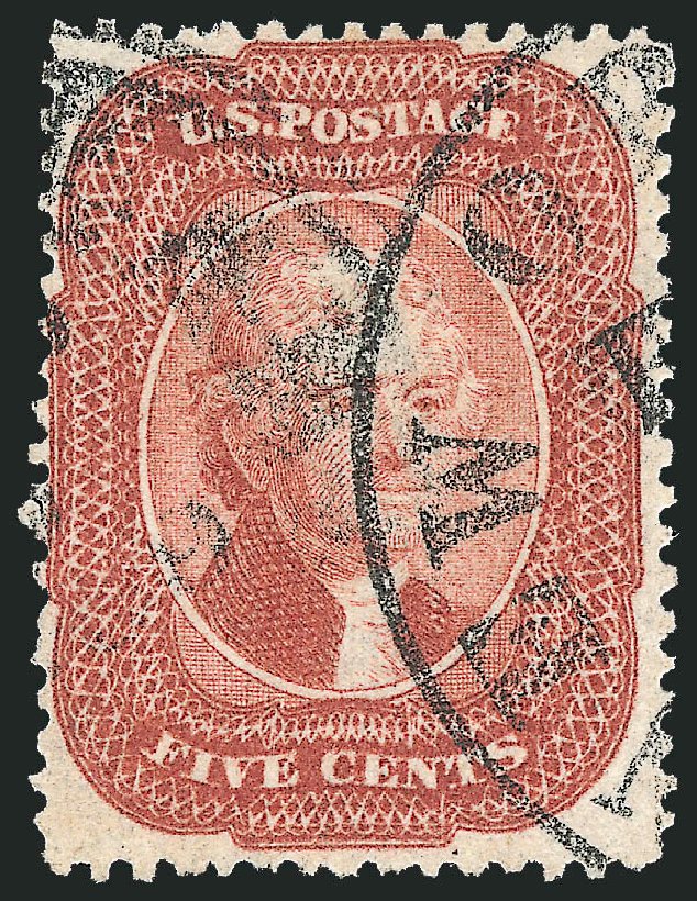 Prices of US Stamps Scott Cat. 27 - 5c 1858 Jefferson. Robert Siegel Auction Galleries, Oct 2011, Sale 1014, Lot 1093