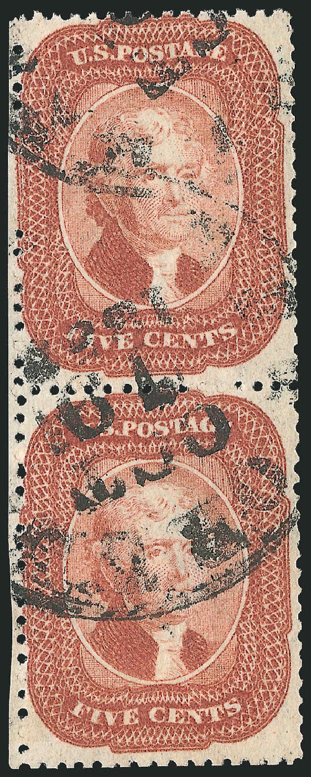 Cost of US Stamp Scott Catalogue # 27: 5c 1858 Jefferson. Robert Siegel Auction Galleries, Dec 2009, Sale 982, Lot 5126