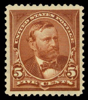 US Stamps Value Scott Catalogue # 270: 5c 1895 Grant. Daniel Kelleher Auctions, Mar 2013, Sale 635, Lot 385