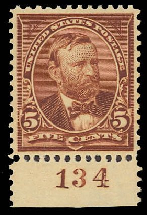 US Stamps Price Scott Cat. # 270: 1895 5c Grant. Daniel Kelleher Auctions, Jun 2012, Sale 630, Lot 1613