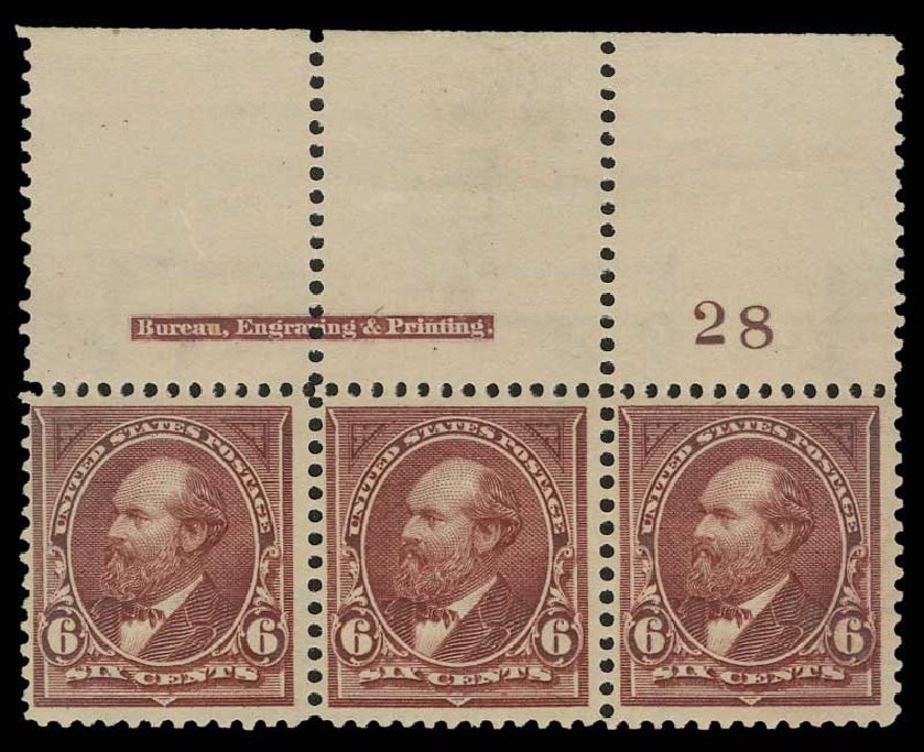 Price of US Stamp Scott Cat. #271: 1895 6c Garfield. H.R. Harmer, May 2014, Sale 3005, Lot 1197