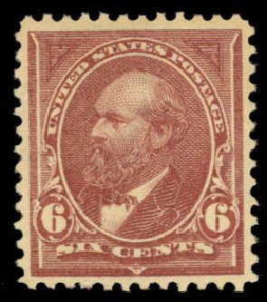 Prices of US Stamp Scott Cat. # 271: 6c 1895 Garfield. Daniel Kelleher Auctions, Mar 2013, Sale 635, Lot 387