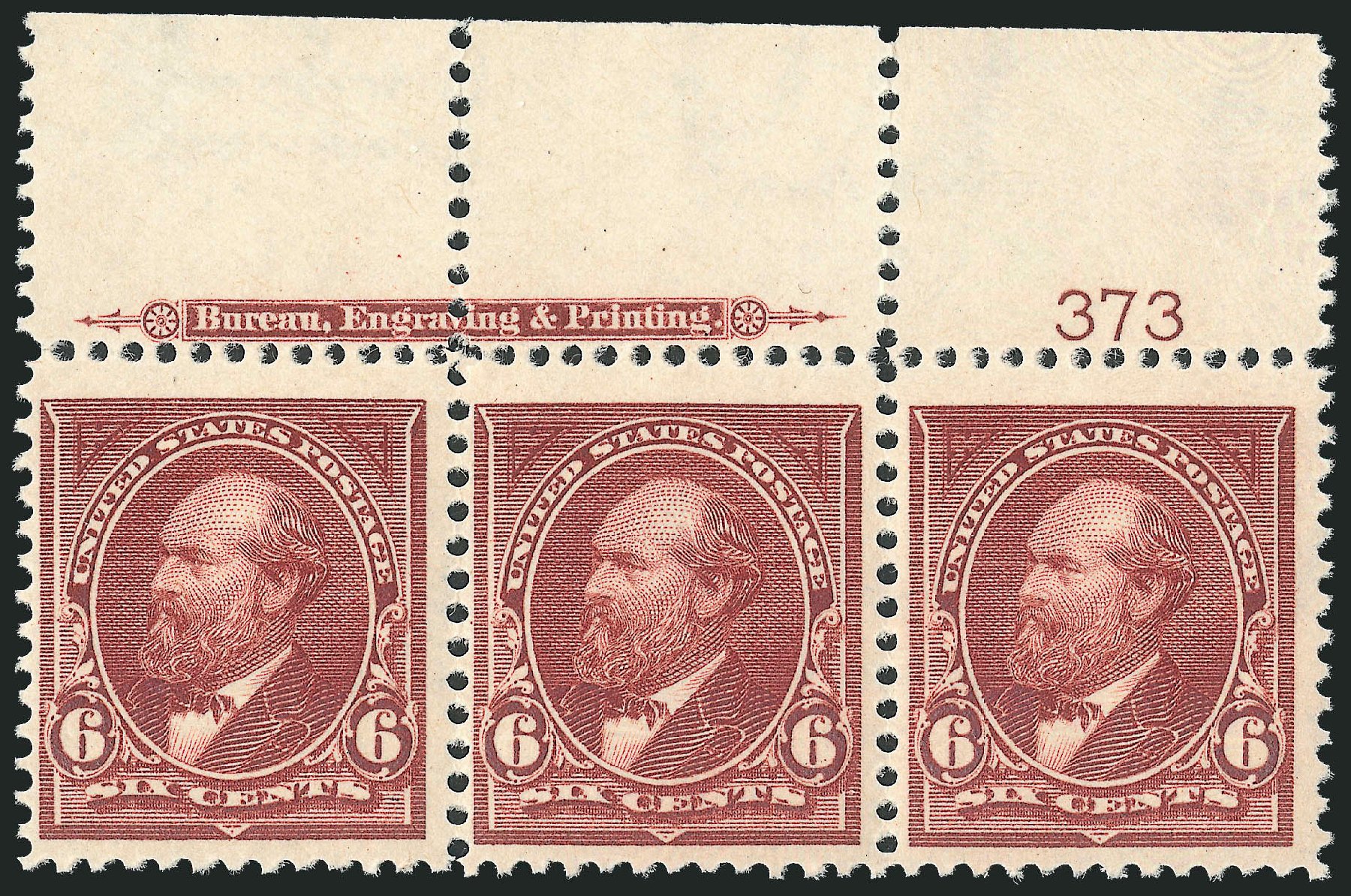 Cost of US Stamp Scott Cat. 271 - 1895 6c Garfield. Robert Siegel Auction Galleries, Dec 2011, Sale 1017, Lot 677