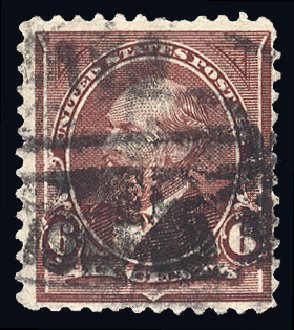 US Stamp Prices Scott Cat. 271 - 1895 6c Garfield. Cherrystone Auctions, Jun 2011, Sale 201106, Lot 58