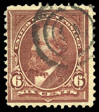 Values of US Stamp Scott Cat. 271 - 6c 1895 Garfield. Matthew Bennett International, Mar 2011, Sale 336, Lot 1229