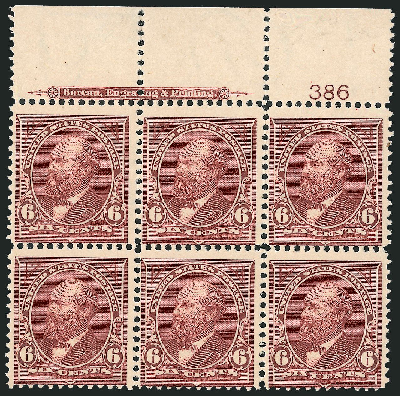 Values of US Stamp Scott 271 - 6c 1895 Garfield. Robert Siegel Auction Galleries, Jun 2011, Sale 1011, Lot 624