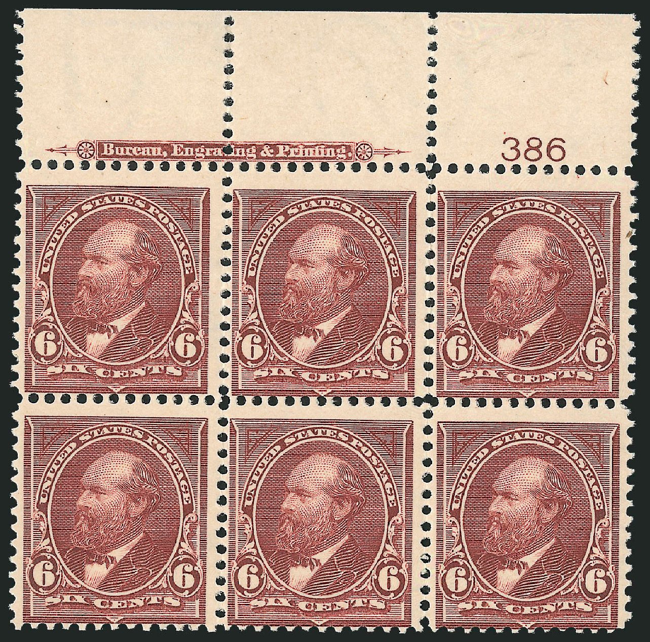 Price of US Stamp Scott Cat. # 271: 6c 1895 Garfield. Robert Siegel Auction Galleries, Dec 2009, Sale 977, Lot 402