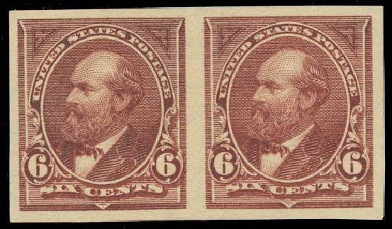 Prices of US Stamp Scott Cat. #271 - 6c 1895 Garfield. Daniel Kelleher Auctions, Jan 2012, Sale 628, Lot 393