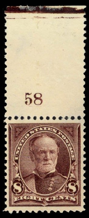 US Stamps Price Scott 272 - 8c 1895 Sherman. Daniel Kelleher Auctions, May 2014, Sale 652, Lot 417