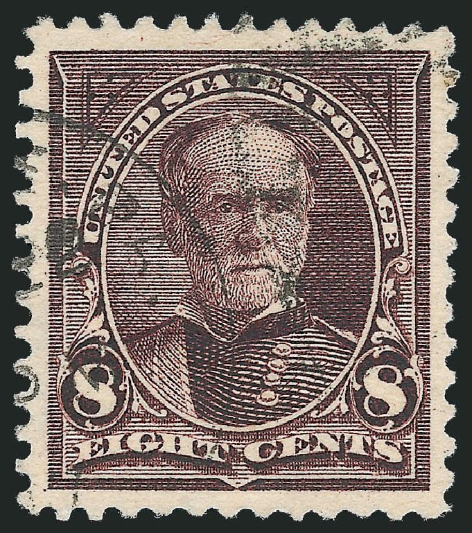 US Stamp Price Scott Cat. 272 - 1895 8c Sherman. Robert Siegel Auction Galleries, Sep 2012, Sale 1027, Lot 147