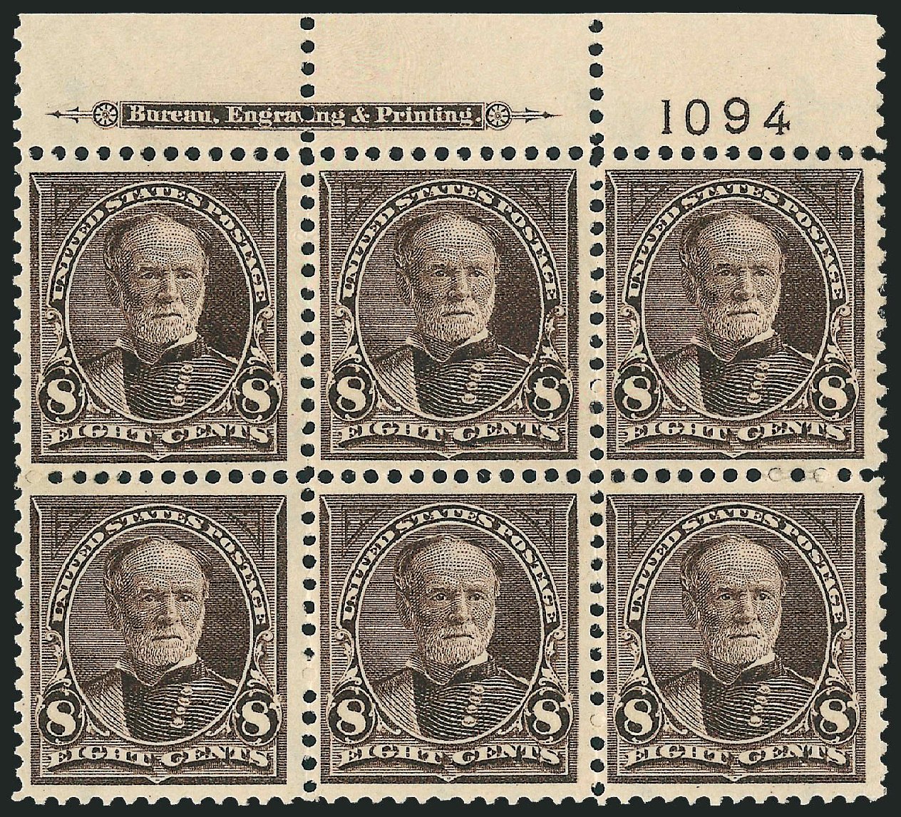 US Stamp Prices Scott Cat. #272: 1895 8c Sherman. Robert Siegel Auction Galleries, Dec 2009, Sale 977, Lot 407