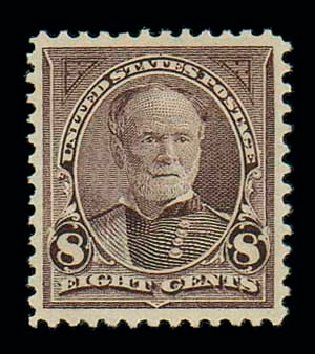 Value of US Stamp Scott #272 - 1895 8c Sherman. Matthew Bennett International, Dec 2007, Sale 325, Lot 1808