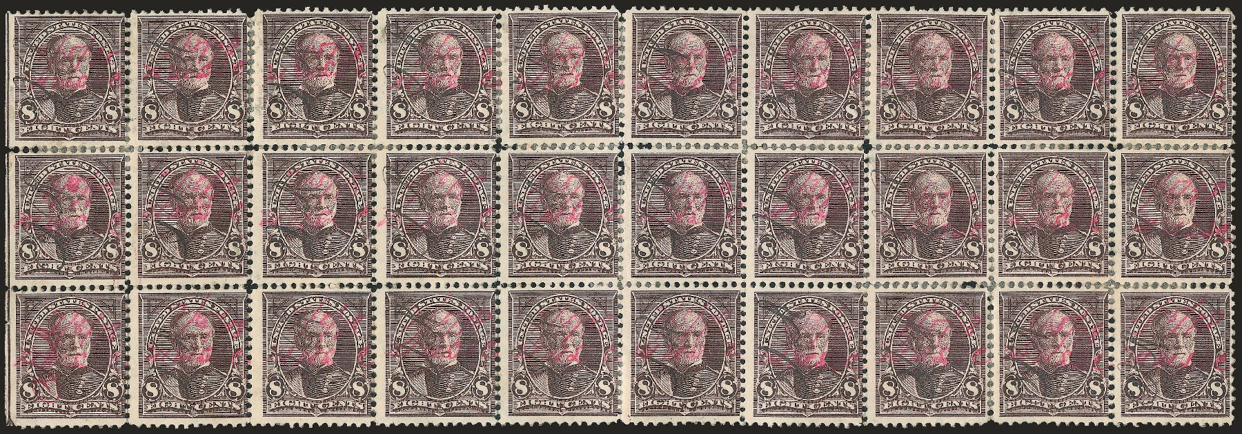 Values of US Stamp Scott Catalogue # 272: 8c 1895 Sherman. Robert Siegel Auction Galleries, Dec 2009, Sale 977, Lot 848