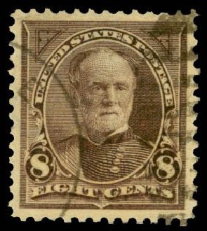US Stamps Prices Scott #272 - 8c 1895 Sherman. Daniel Kelleher Auctions, Oct 2014, Sale 660, Lot 2259