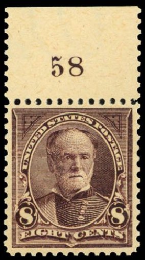 US Stamp Price Scott Catalog #272: 8c 1895 Sherman. Daniel Kelleher Auctions, Sep 2014, Sale 655, Lot 350
