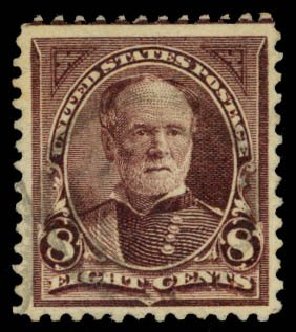 Prices of US Stamps Scott 272: 8c 1895 Sherman. Daniel Kelleher Auctions, Oct 2014, Sale 660, Lot 2260