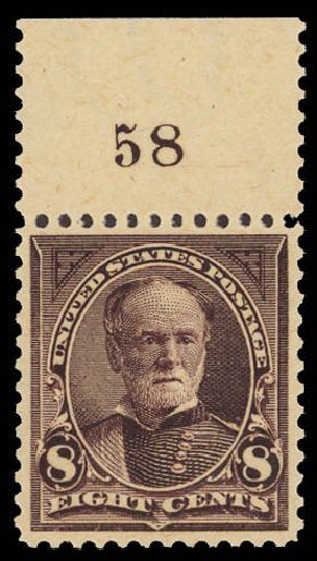 Values of US Stamp Scott 272 - 1895 8c Sherman. Daniel Kelleher Auctions, Jun 2012, Sale 630, Lot 1621