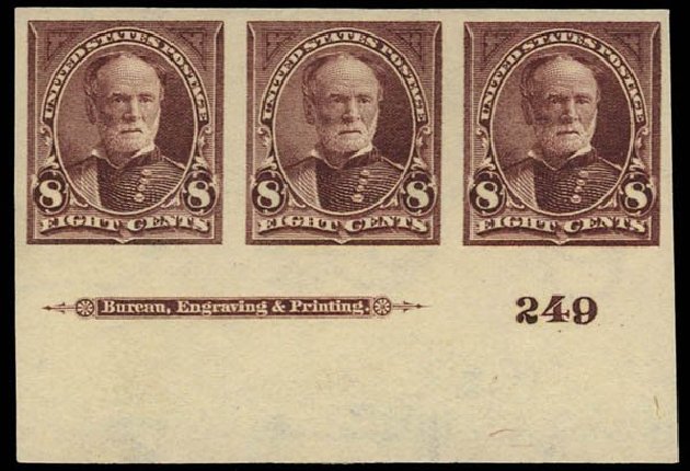 Prices of US Stamp Scott Catalog #272 - 1895 8c Sherman. Daniel Kelleher Auctions, Apr 2013, Sale 636, Lot 221