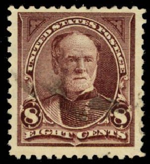US Stamp Values Scott Catalog #272: 1895 8c Sherman. Daniel Kelleher Auctions, Oct 2014, Sale 660, Lot 2261